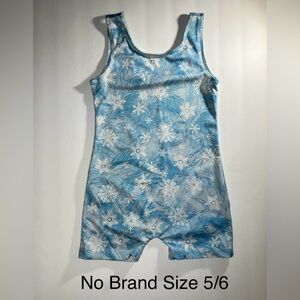 Blue and White Snowflake Print Romper